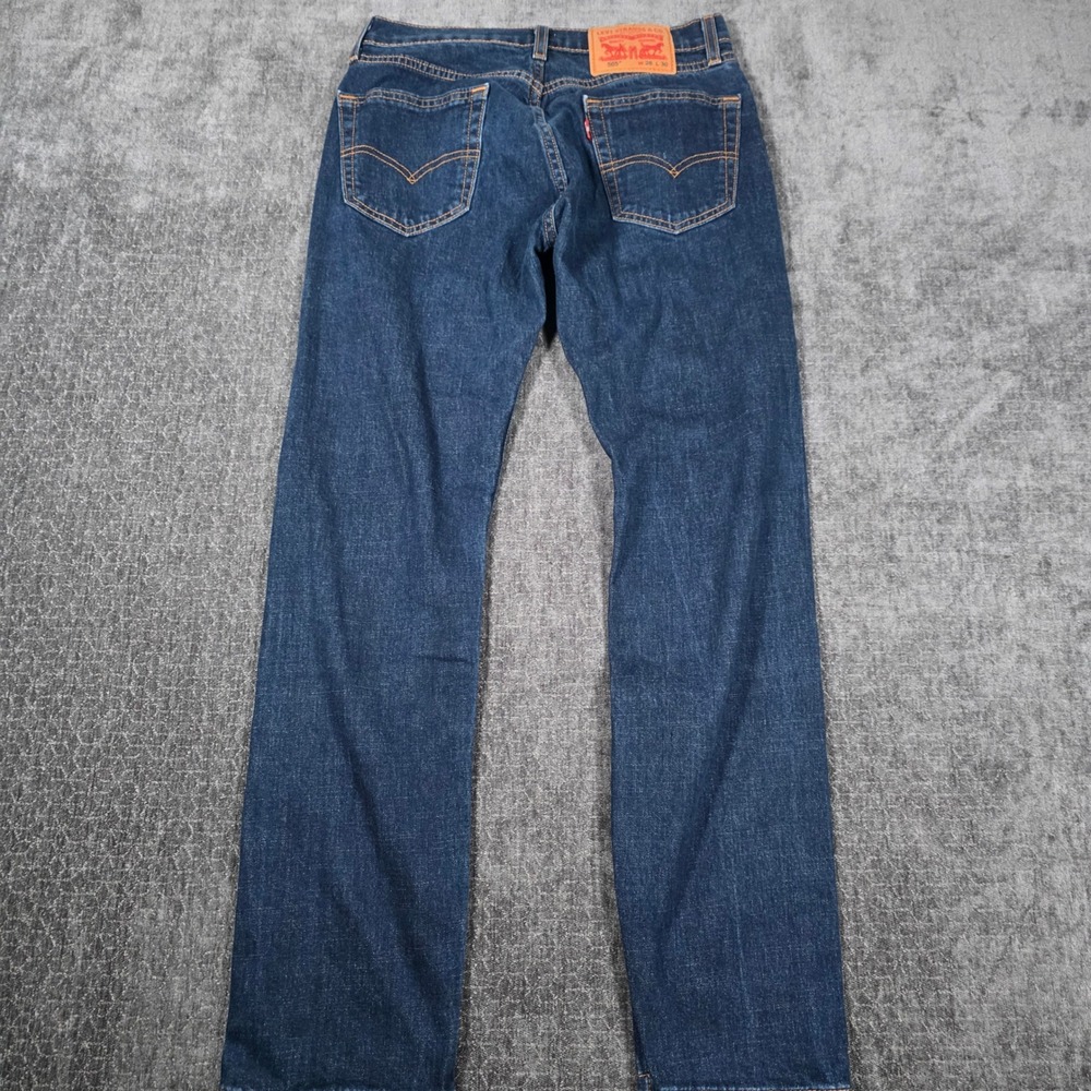 Levis 505 Jeans Mens 28x30 Fits 27x28 Regular Straight Leg Jeans Dark Wash Blue